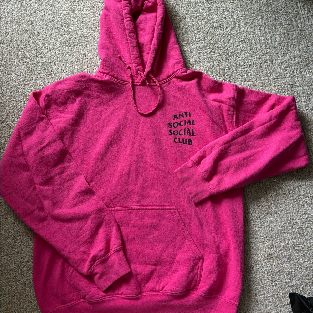 Anti Social Social dark pink hoodie!